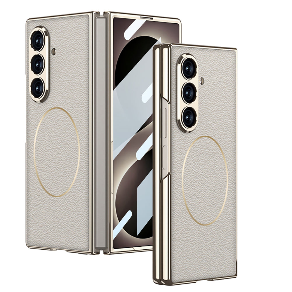 Galaxy Z Fold 8 Ultra Kılıf M-safe Şarj Özellikli Zore Kıpta KPT-10 Sert PC Kapak Siyah Karbon