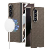 Galaxy Z Fold 8 Ultra Kılıf M-safe Şarj Özellikli Zore Kıpta KPT-11 Sert PC Kapak Kahverengi
