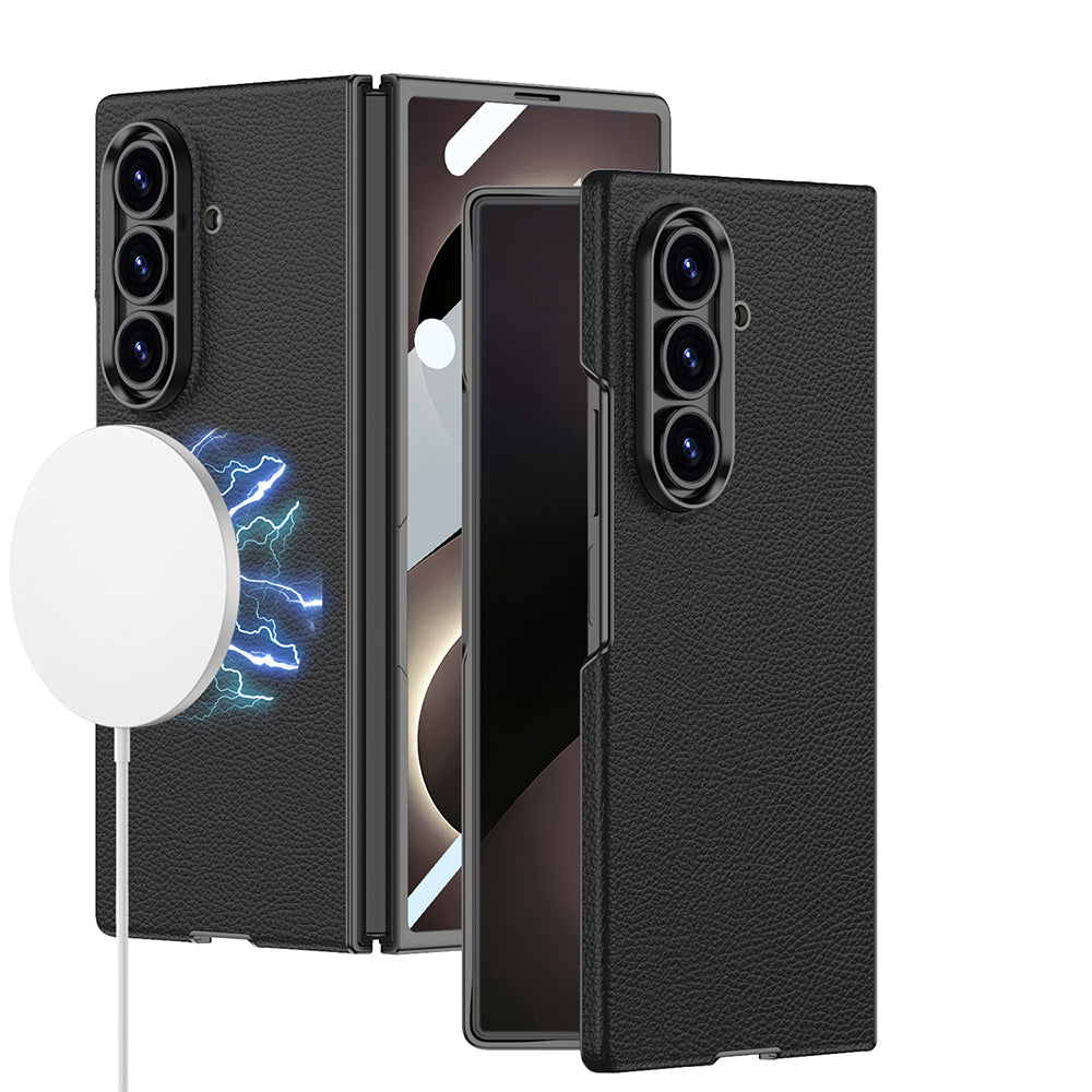 Galaxy Z Fold 8 Ultra Kılıf M-safe Şarj Özellikli Zore Kıpta KPT-12 Sert PC Kapak Siyah