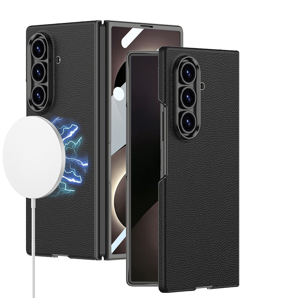 Samsung Galaxy Z Fold 8 Ultra Kılıf M-safe Şarj Özellikli Kıpta KPT-12 Sert PC Kapak Siyah Karbon