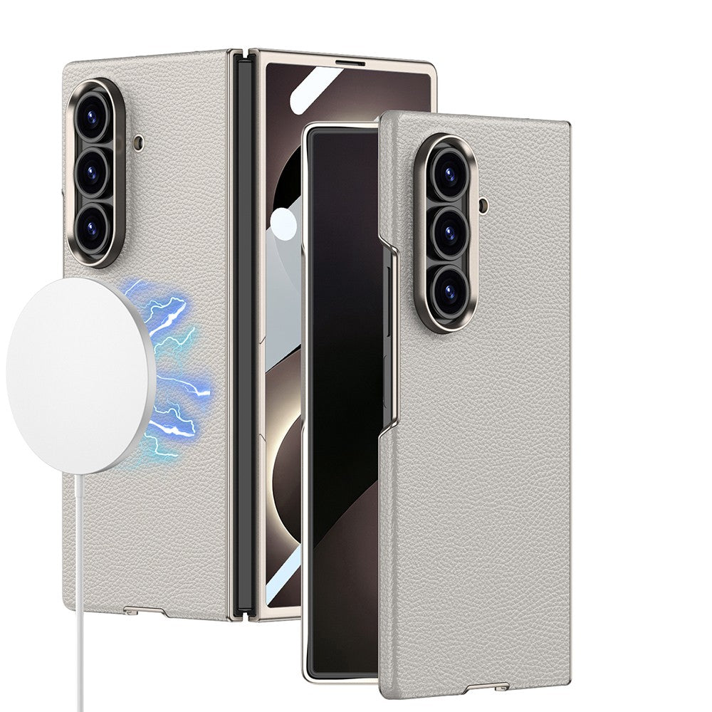Samsung Galaxy Z Fold 8 Ultra Kılıf M-safe Şarj Özellikli Kıpta KPT-12 Sert PC Kapak Titanyum