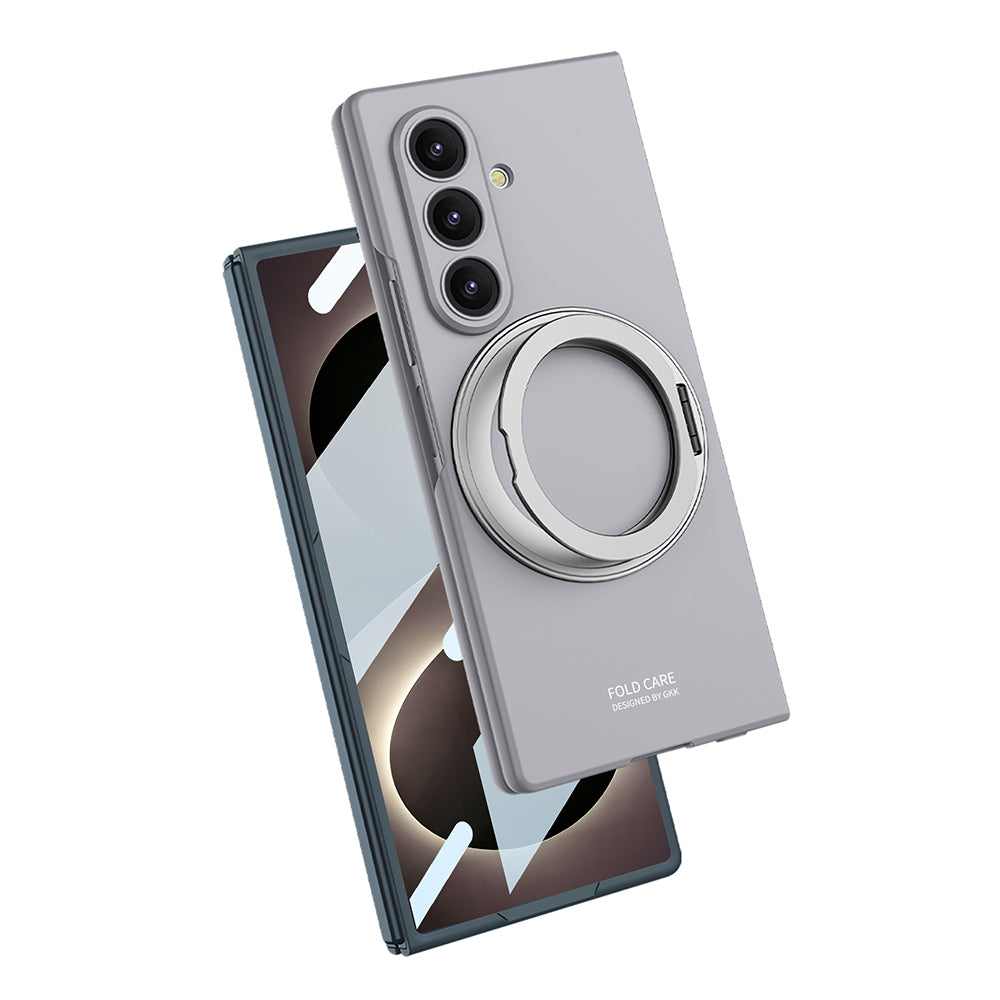 Samsung Galaxy Z Fold 8 Ultra Yüzüklü Kamera Korumalı Kılıf Gri