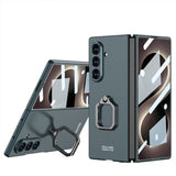 Galaxy Z Fold 8 Ultra Kılıf Zore Kıpta Flip Ring Kamera Korumalı Kapak Yeşil