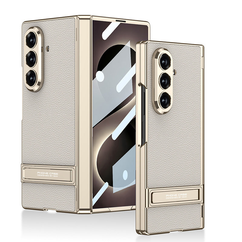 Galaxy Z Fold 8 Ultra Kılıf Zore Kıpta KPT-08 Standlı Kapak Titanyum