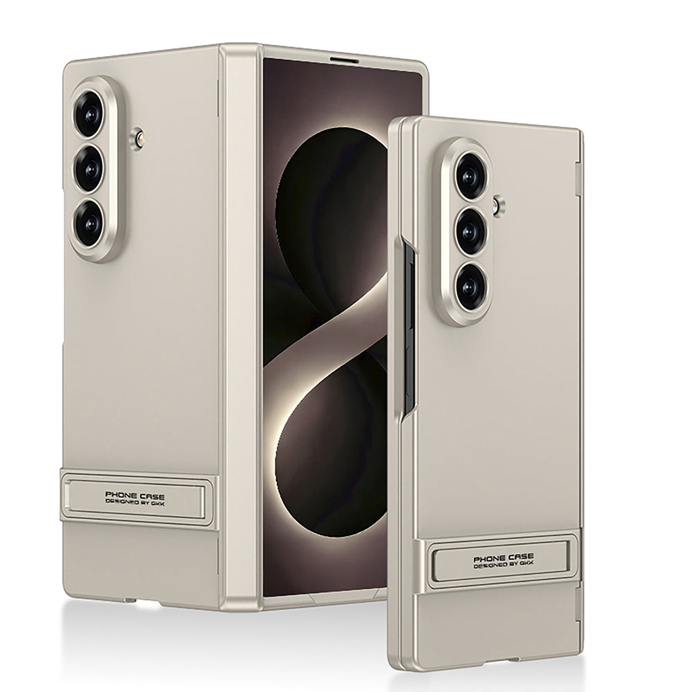 Galaxy Z Fold 8 Ultra Kılıf Zore Kıpta Standlı Kapak Titanyum