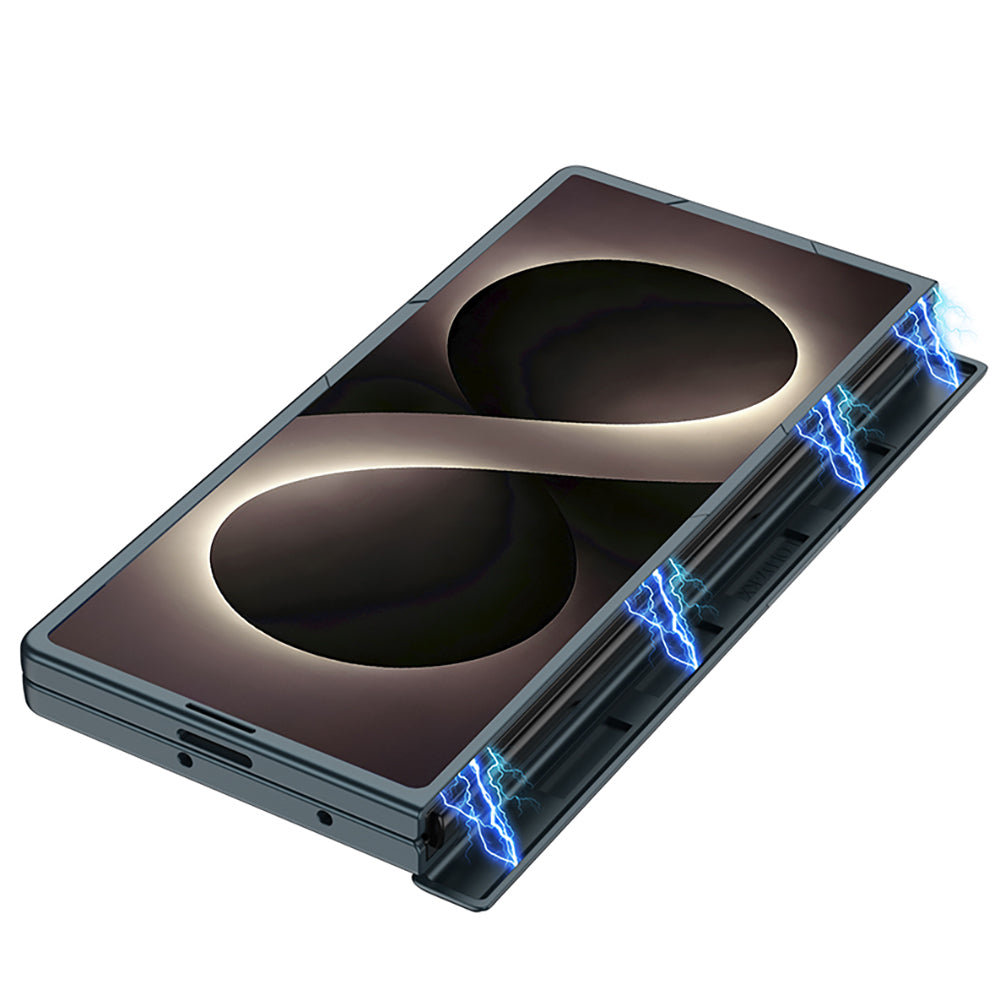 Galaxy Z Fold 8 Ultra Kılıf Zore Kıpta Standlı Kapak Gümüş