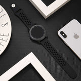 Gear S2 (20mm) KRD-02 Silikon Kordon Siyah-Yeşil