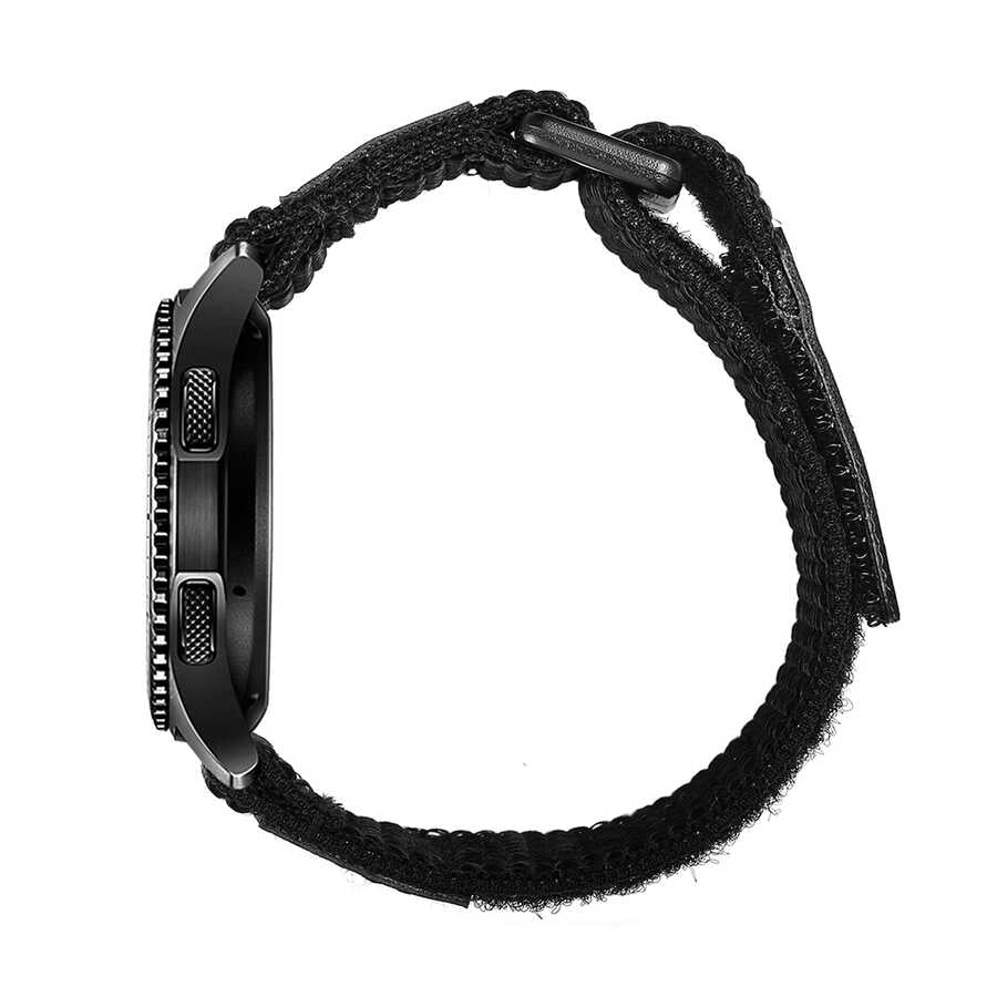 Gear S2 (20mm) Magic Nylon Kordon Siyah