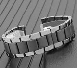Gear S2 (20mm) Mat Seramik Metal Kordon Parlak Siyah