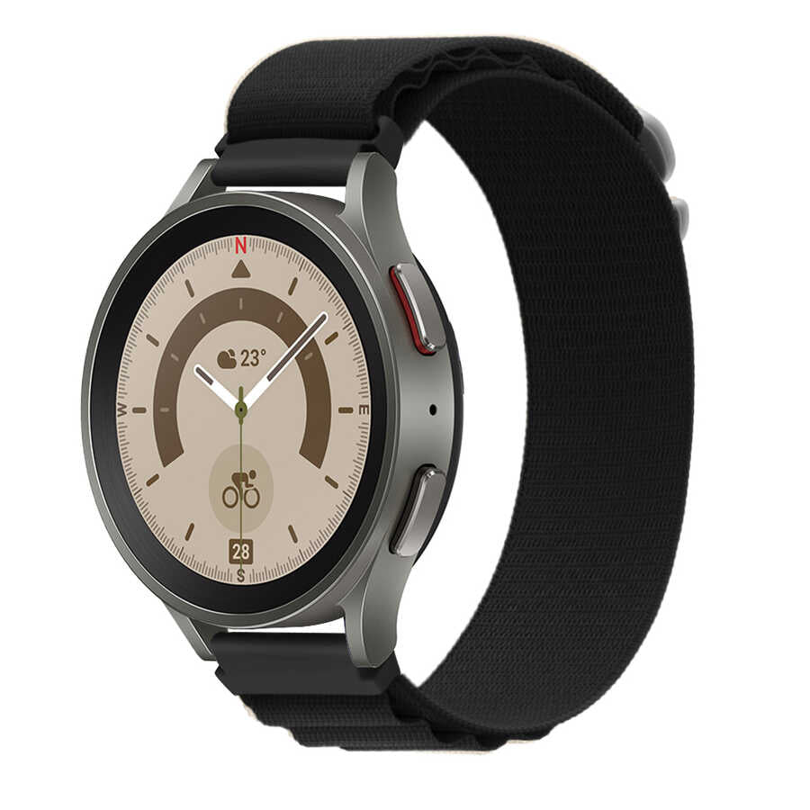 Gear S2 (20mm) Zore KRD-74 20mm Hasır Kordon Beyaz
