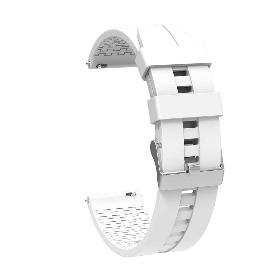 Gear S2 KRD-23 20mm Silikon Kordon Beyaz