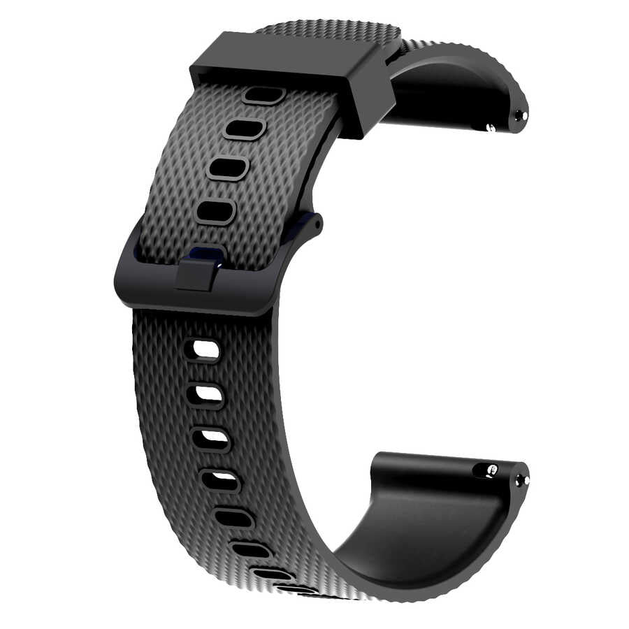 Gear S2 KRD-46 20mm Silikon Kordon Siyah