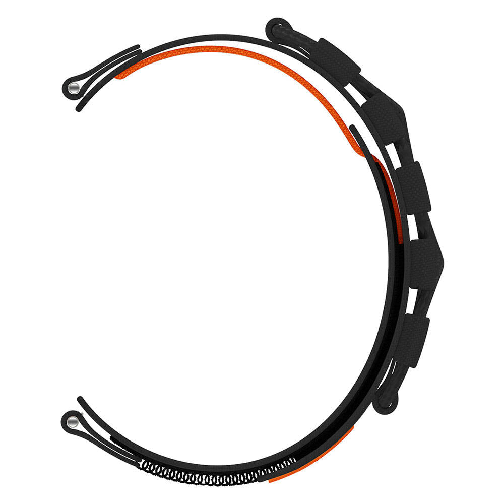 Gear S2 Zore KRD-112 20mm Orbital Örgülü Halat Tasarımlı Naylon Kumaş Hasır Kordon Turuncu