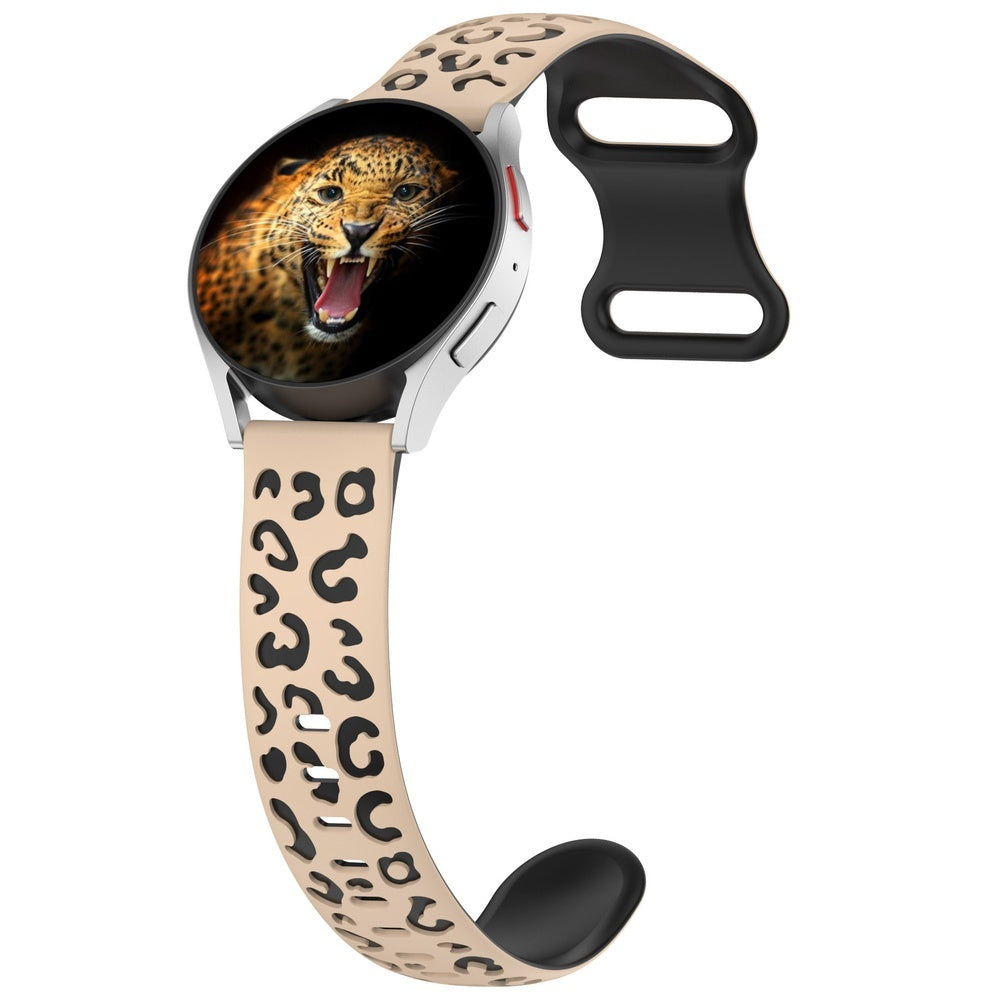 Samsung Gear S2 KRD-140 20mm Silikon Strap Kordon Bej-Siyah