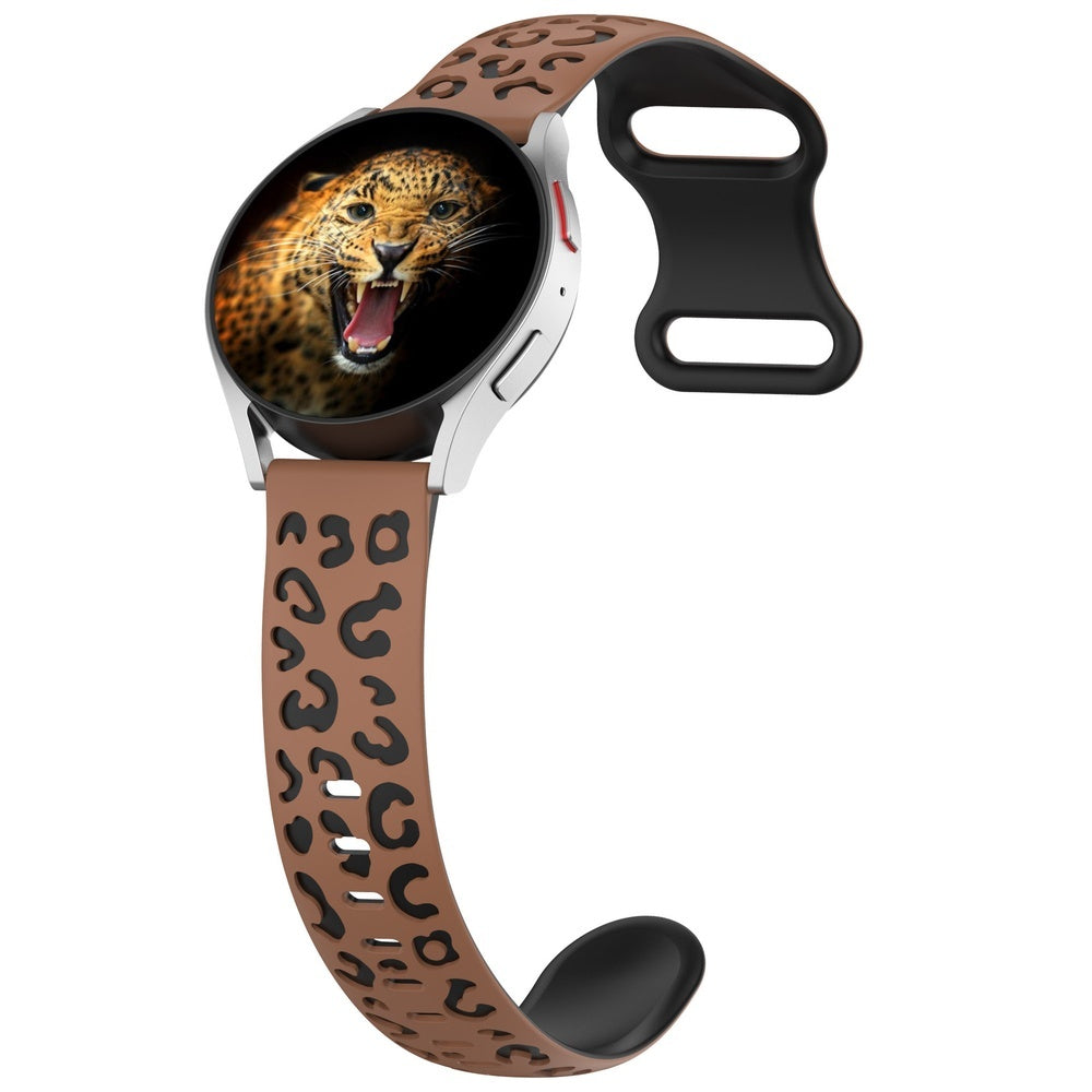 Samsung Gear S2 KRD-140 20mm Silikon Strap Kordon Kahverengi-Siyah