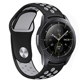 Gear S3 (22mm) KRD-02 Silikon Kordon Siyah-Kahverengi