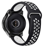 Gear S3 (22mm) KRD-02 Silikon Kordon Siyah-Kahverengi