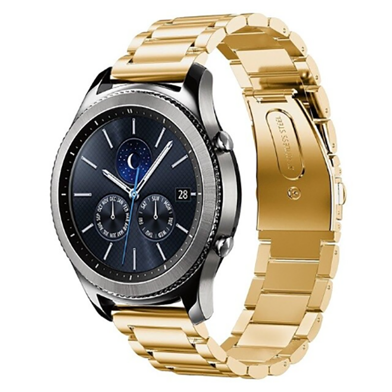 Gear S3 (22mm) KRD-04 Metal Kordon Gümüş