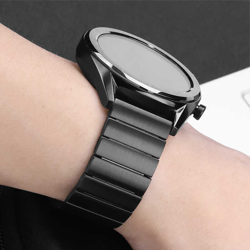 Gear S3 (22mm) KRD-16 Metal Kordon Siyah