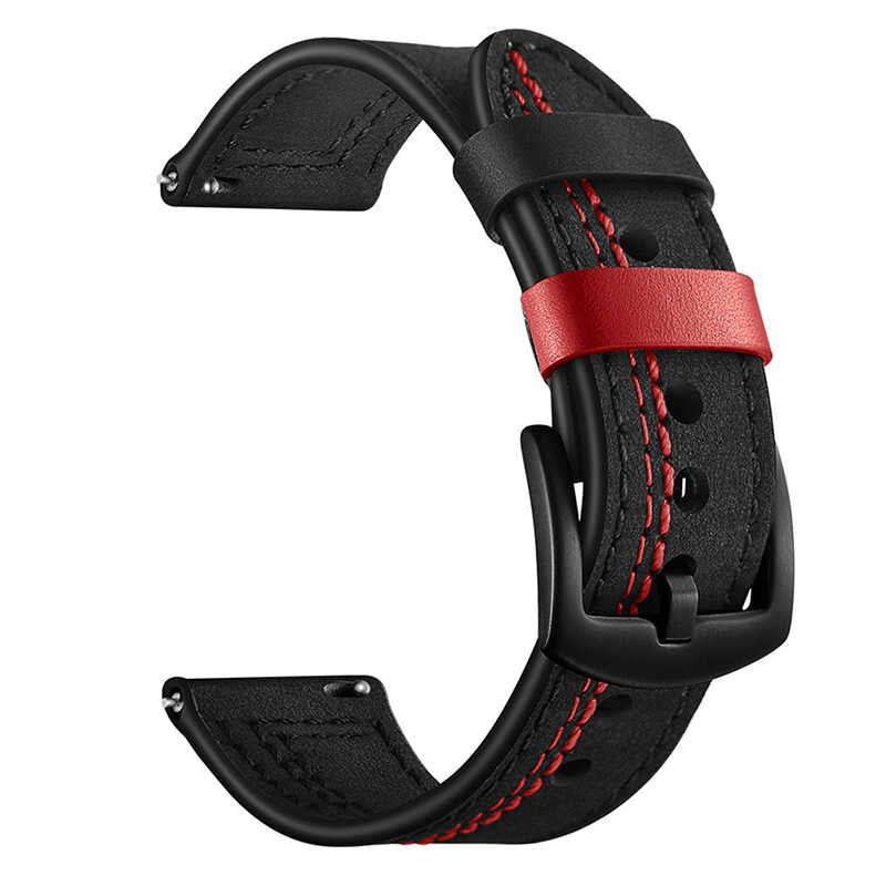 Gear S3 (22mm) KRD-19 Deri Kordon Kahverengi
