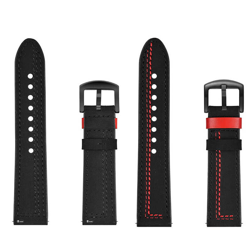 Gear S3 (22mm) KRD-19 Deri Kordon Yeşil