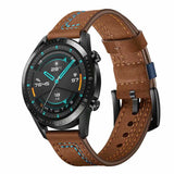 Gear S3 (22mm) KRD-19 Deri Kordon Kahverengi