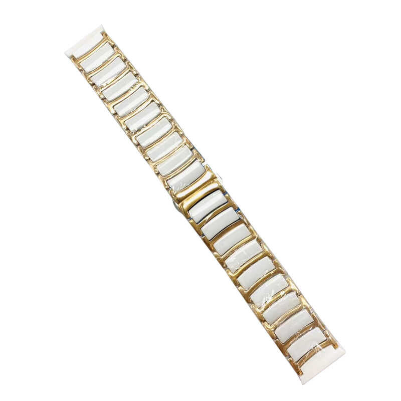 Gear S3 (22mm) Seramik Metal Kordon Beyaz-Gold
