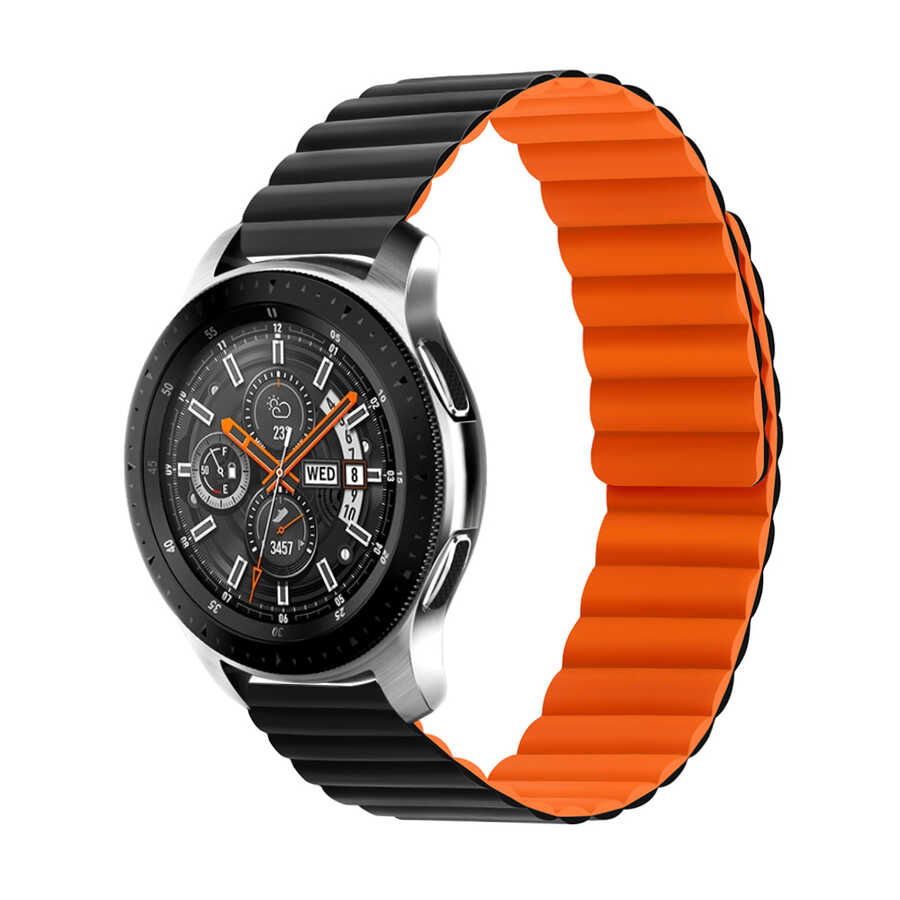 Gear S3 KRD-52 Kordon Siyah-Turuncu