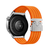 Gear S3 Zore KRD-133 22mm Naylon Kumaş Hasır Örgülü Kordon Turuncu