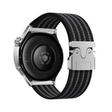 Gear S3 Zore KRD-133 22mm Naylon Kumaş Hasır Örgülü Kordon Siyah