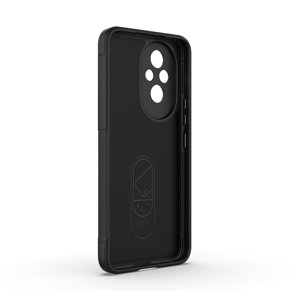 Honor 200 Kılıf Esnek TPU Oyuklu Arka Yüzey Tasarımlı Zore Etnik Silikon Kapak Siyah