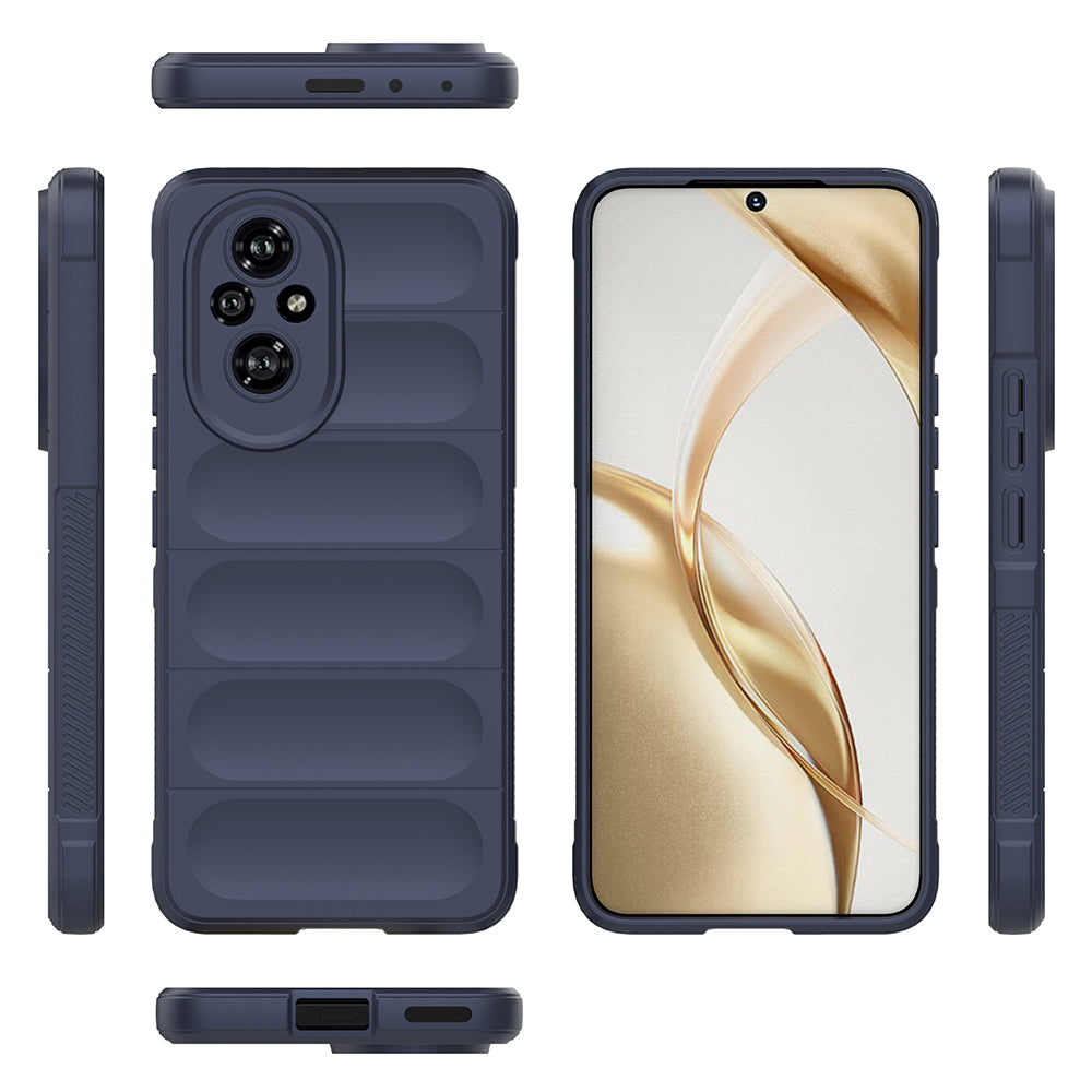 Honor 200 Kılıf Esnek TPU Oyuklu Arka Yüzey Tasarımlı Zore Etnik Silikon Kapak Siyah