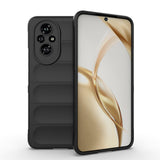 Honor 200 Kılıf Esnek TPU Oyuklu Arka Yüzey Tasarımlı Zore Etnik Silikon Kapak Siyah