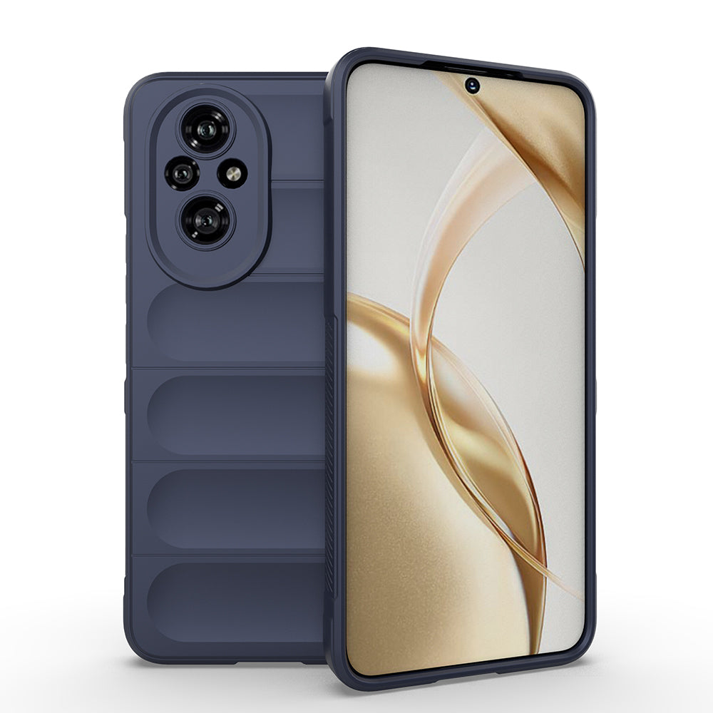 Honor 200 Kılıf Esnek TPU Oyuklu Arka Yüzey Tasarımlı Zore Etnik Silikon Kapak Lacivert