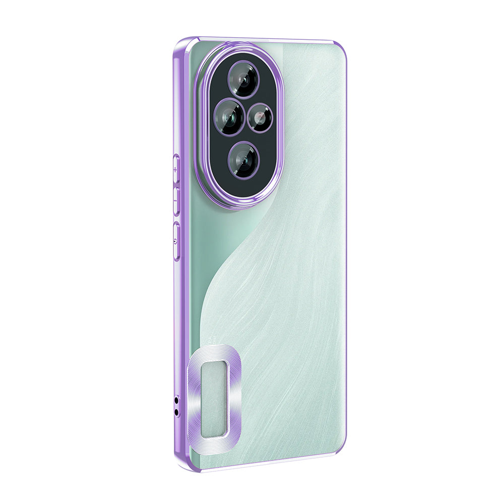 Honor 200 Kılıf Kamera Korumalı Logo Gösteren Zore Omega Kapak Lila