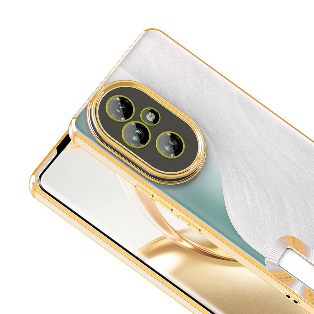 Honor 200 Kılıf Kamera Korumalı Logo Gösteren Zore Omega Kapak Rose Gold