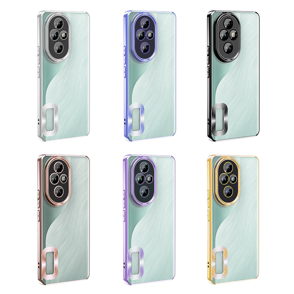 Honor 200 Kılıf Kamera Korumalı Logo Gösteren Zore Omega Kapak Siyah