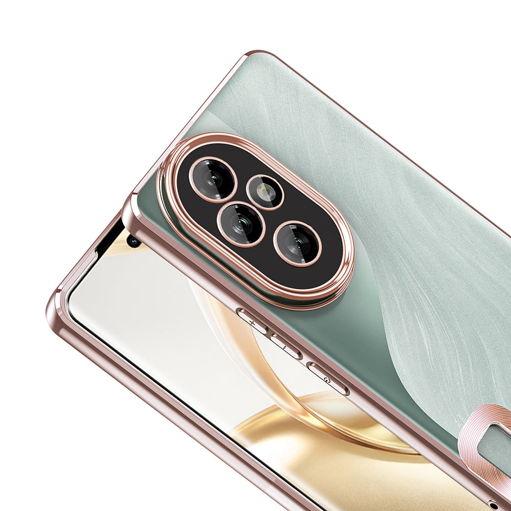 Honor 200 Kılıf Kamera Korumalı Logo Gösteren Zore Omega Kapak Gümüş
