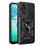Honor 200 Kılıf Magnetik Standlı Kamera Korumalı Zore Sürgülü Vega Kapak Mavi