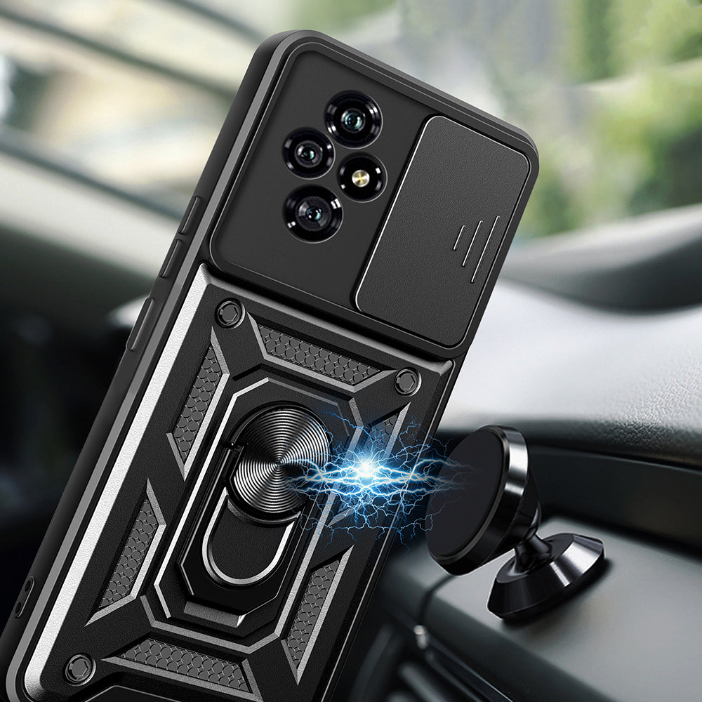 Honor 200 Kılıf Magnetik Standlı Kamera Korumalı Zore Sürgülü Vega Kapak Mavi