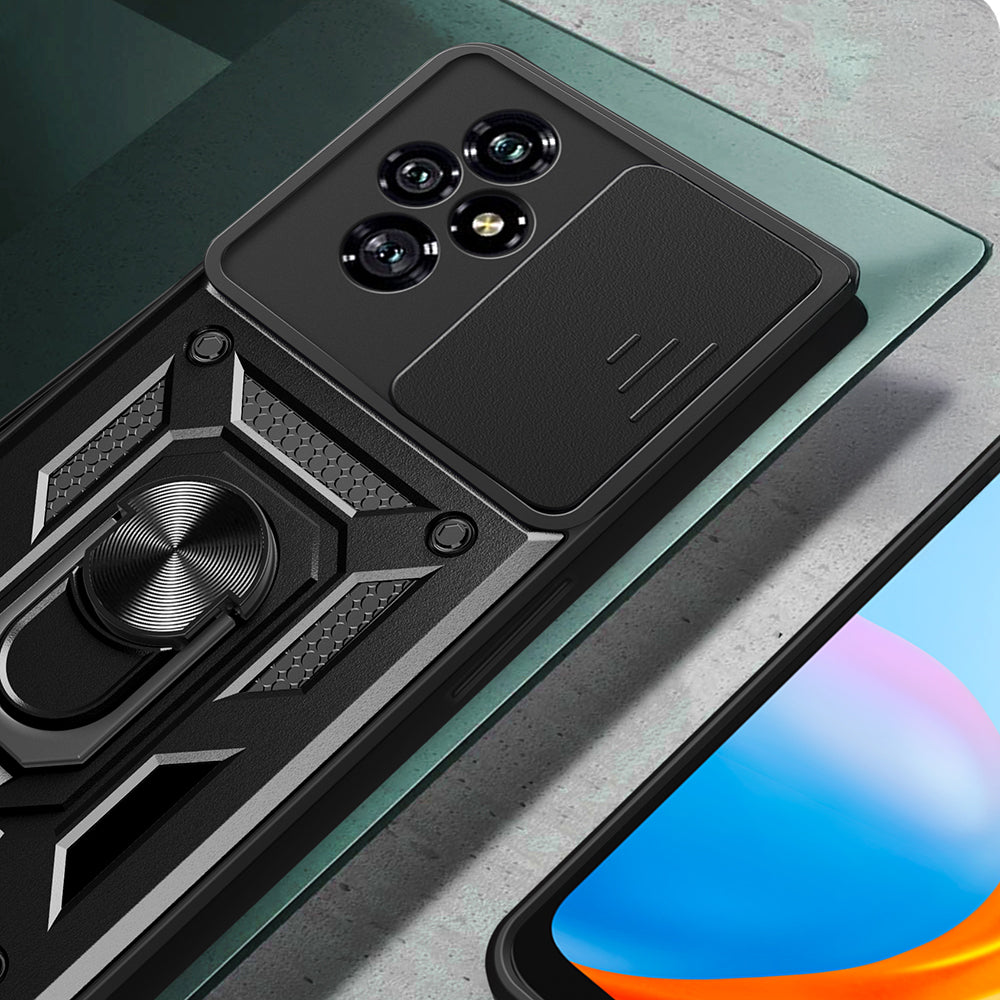 Honor 200 Kılıf Magnetik Standlı Kamera Korumalı Zore Sürgülü Vega Kapak Mavi
