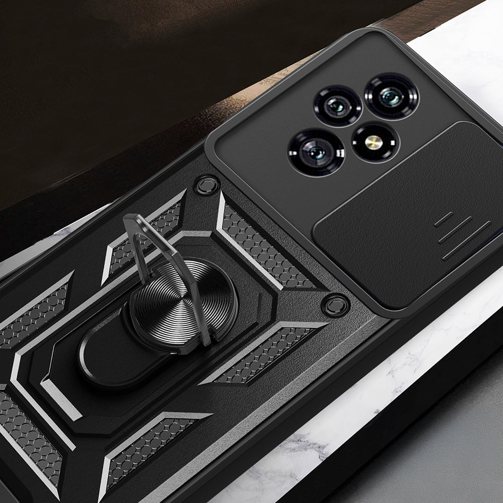 Honor 200 Kılıf Magnetik Standlı Kamera Korumalı Zore Sürgülü Vega Kapak Mavi