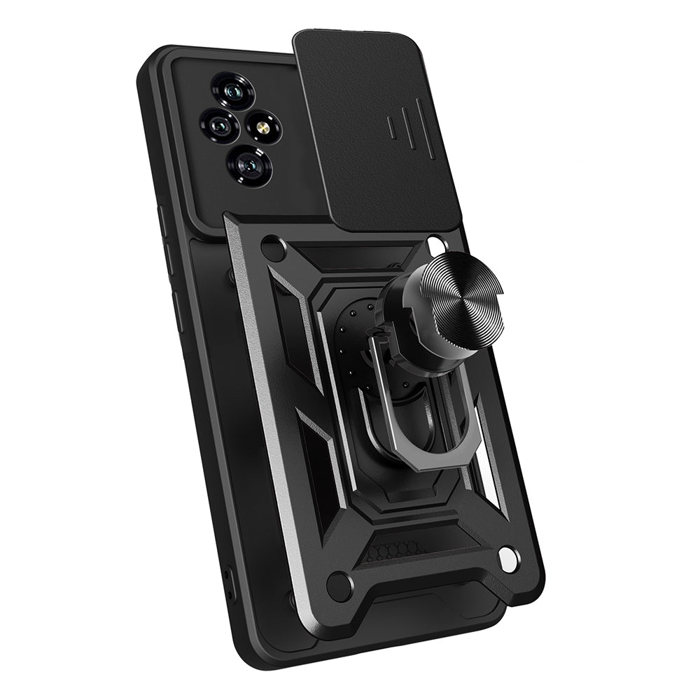 Honor 200 Kılıf Magnetik Standlı Kamera Korumalı Zore Sürgülü Vega Kapak Mavi