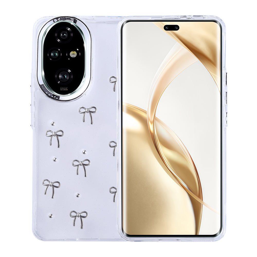Honor 200 Pro Kılıf Airbag Tasarımlı Simli Şeffaf Zore Kutup Kapak Fiyonk