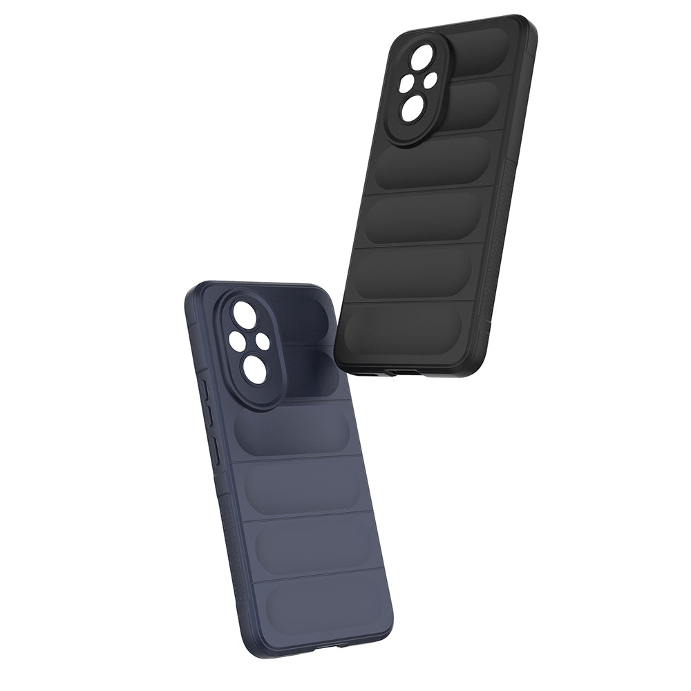 Honor 200 Pro Kılıf Esnek TPU Oyuklu Arka Yüzey Tasarımlı Zore Etnik Silikon Kapak Lacivert