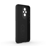 Honor 200 Pro Kılıf Esnek TPU Oyuklu Arka Yüzey Tasarımlı Zore Etnik Silikon Kapak Siyah