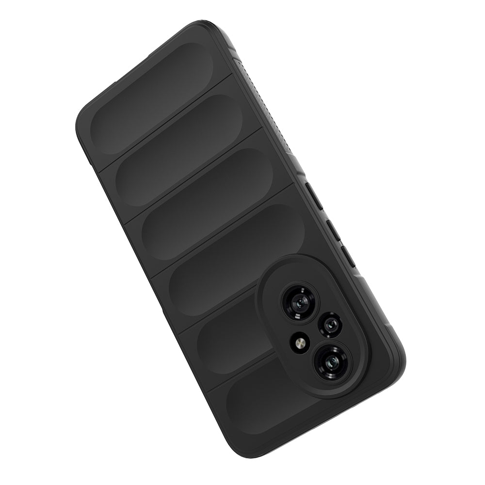 Honor 200 Pro Kılıf Esnek TPU Oyuklu Arka Yüzey Tasarımlı Zore Etnik Silikon Kapak Lacivert