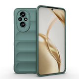 Honor 200 Pro Kılıf Esnek TPU Oyuklu Arka Yüzey Tasarımlı Zore Etnik Silikon Kapak Koyu Yeşil
