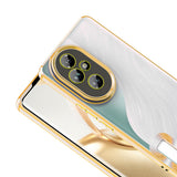 Honor 200 Pro Kılıf Kamera Korumalı Logo Gösteren Zore Omega Kapak Gümüş