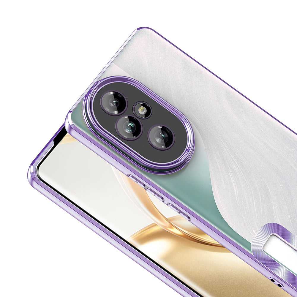 Honor 200 Pro Kılıf Kamera Korumalı Logo Gösteren Zore Omega Kapak Gold